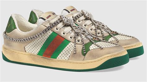 guccie dirty shoes|Gucci sneakers that look dirty.